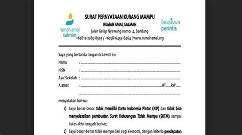 Detail Surat Keterangan Tidak Mampu Dari Sekolah Koleksi Nomer