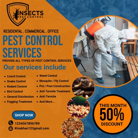 Copy Of Pest Control Flyer Pest Control Services Adv Postermywall