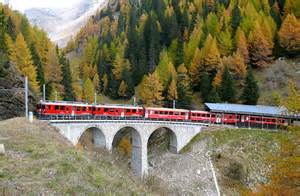 Rhb Regionalzug Von Tirano Nach St Moritz Am Auf Val