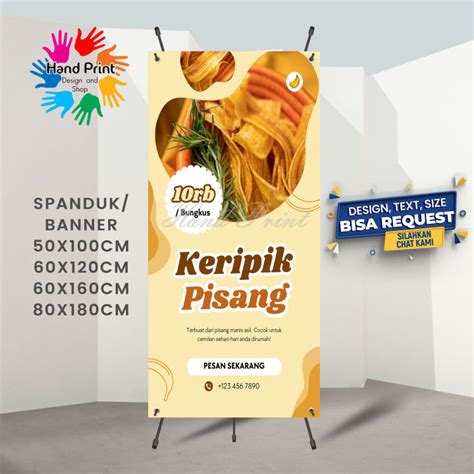 Spanduk Banner Mmt Pisang Goreng Keju Coklat Keripik Pisang Buat