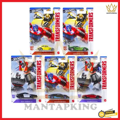Hot Wheels Transformers Series Bumblebee Volkswagen Beetle Corvette Ford Mustang GT