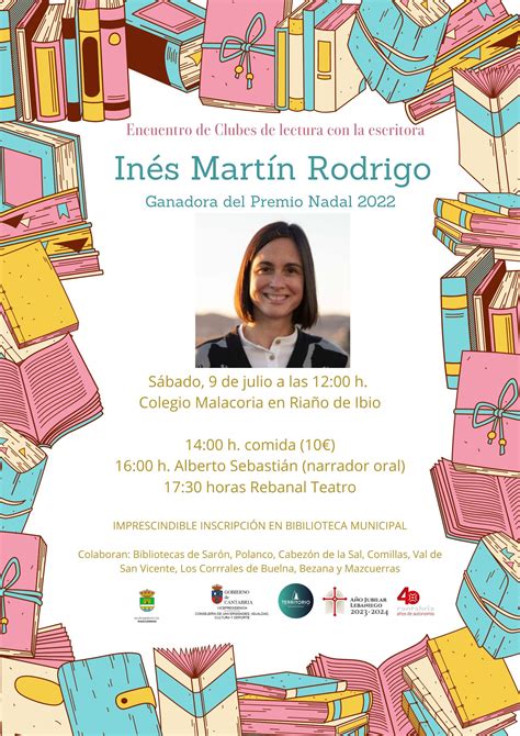 Encuentro De Clubes De Lectura Con La Escritora Ines Martin Rodrigo