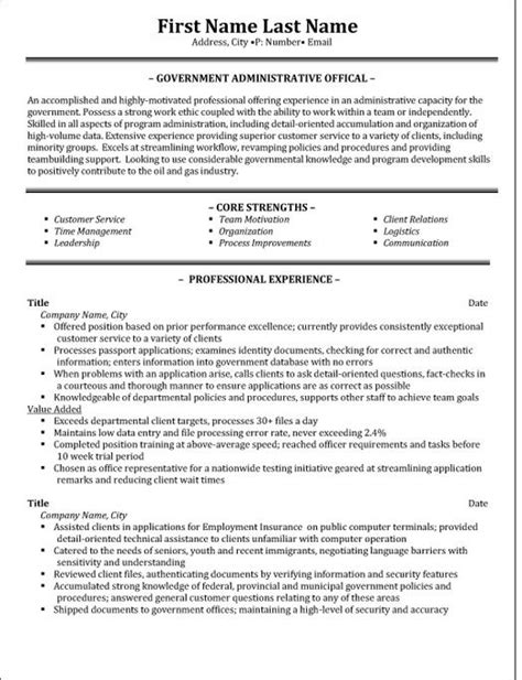 Sample Resume Government Jobs Nude Nails With Red Outline
