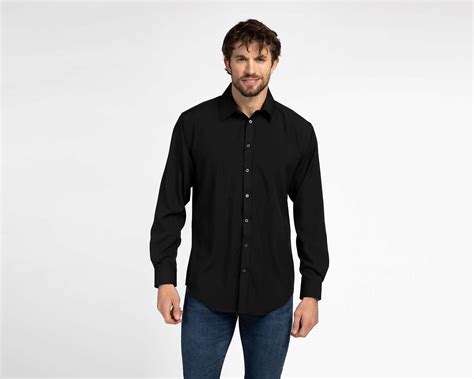 Camisa Casual Wall Street Regular Fit Negra Coppel