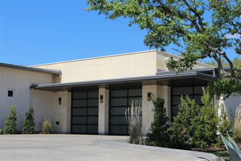 Limestone Wall Cladding Contemporary Garage Austin By Espinoza