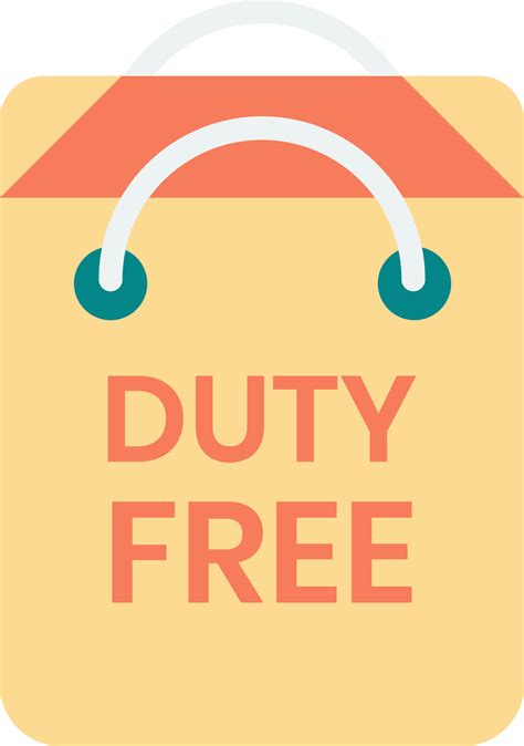 duty free shopping bag illustration in minimal style 14966710 PNG