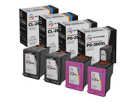 Ld Replacements For Canon Pg 260xl Black And Cl 261xl Color High Yield