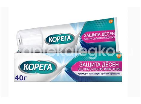Корега крем для фиксации зубных протезов 40г. защита десен [corega ...