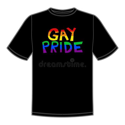 Vector Print For T Shirt With Pride Lgbt Bright Rainbow Stock