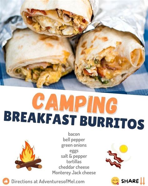 Camping Breakfast Burritos | Camping recipes breakfast, Camping ...