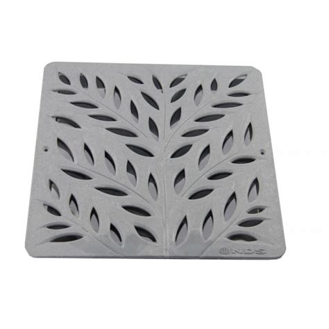 Nds 12 Square Botanical Catch Basin Grate Gray Drain Exchange