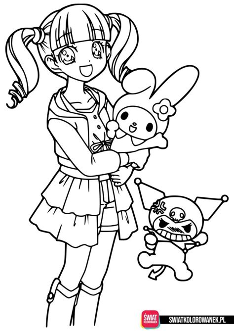 Kuromi My Melody Kolorowanki Darmowe Kolorowanki Do Druku