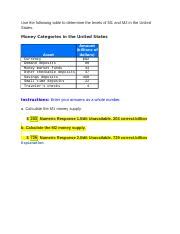 Aa Docx Use The Following Table To Determine The Levels Of M And M