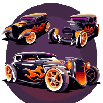 Pegatinas De Dibujos Animados De Hot Rod V8 Sticker Full Blown Hot Rod