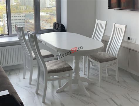 Купить Стол из бука овальный раскладной 80х145-185 см.