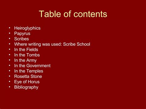 Ancient Egypt Writing | PPT