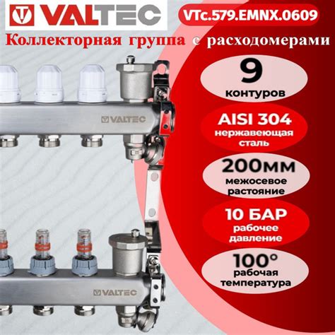 Коллекторный блок из НЕРЖ. стали с расходомерами 1"х9 вых. Евроконус 3/ ...