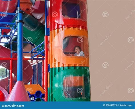 Year Old Brunette Latin Girl Plays Games In A Classroom With Care And Caution To Avoid