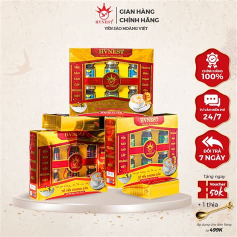 Bộ Quà Tặng rung Thu Cao Cấp Yến Sào HVNEST (6 Hũ Đường Phèn) - MixASale