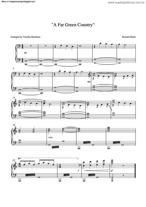 Super Partituras A Far Green Country Howard Shore