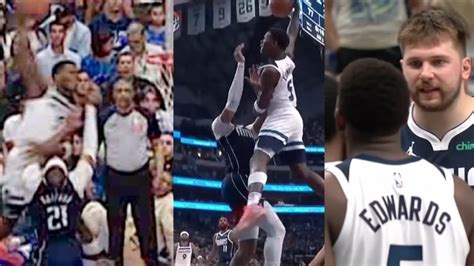 ANTHONY EDWARDS LOST IT AFTER SHOCKING POSTER DUNK REMINDS MAVS AFTER