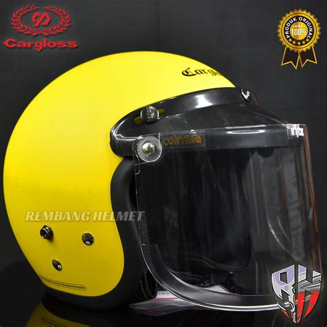 Jual HELM CARGLOSS ORIGINAL CFM RETRO ARMY HALF FACE YELLOW DOFF