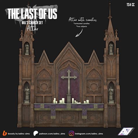 set     bills church set altar dlia sims  skacat mod