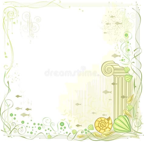 Marco Floral Verde Vector Ilustración Del Vector Ilustración De