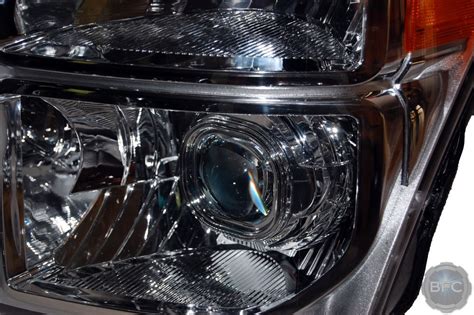 2016 Ford Superduty All Chrome D2S Square HID Projector Headlight