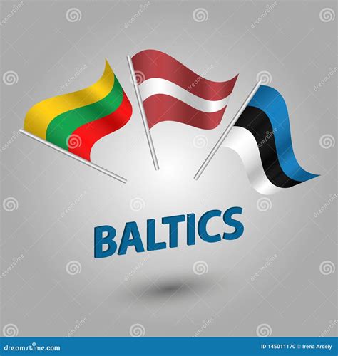 Baltic Single States Political Map Vector Illustration Cartoondealer