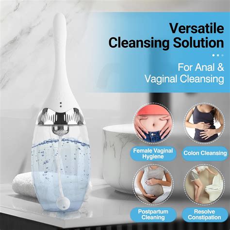 Tilcare Kit de ducha para enema y vaginal ducha anal eléctrica con ajustes de velocidad y