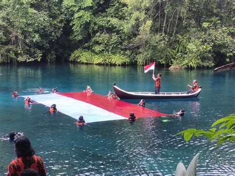 InfoPublik Sambut HUT Ke 78 RI Dilakukan Pembentangan Bendera Merah