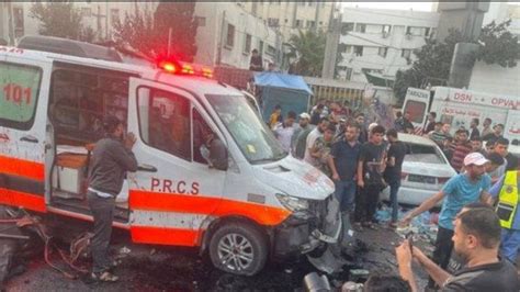 Israel Serang Konvoi Ambulans Di Dekat Rumah Sakit Al Shifa Sedikitnya