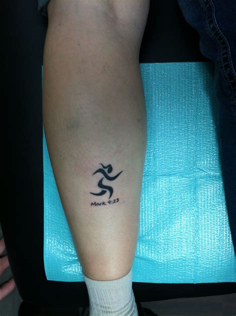 Runner Girl Tattoo Mark 923 All Things Are Possible If You Believe