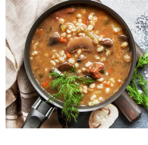 Mushroom Barley Soup Happily Unprocessed