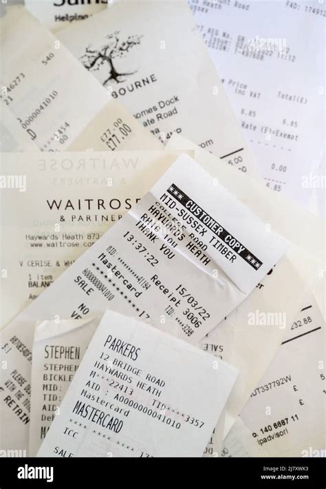 Proof Of Purchase Receipts Hi Res Stock Photography And Images Alamy