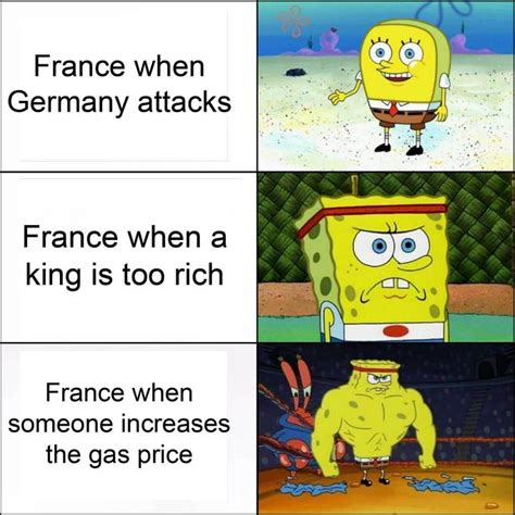 Baguette land surrendered | Increasingly Buff SpongeBob | Know Your Meme