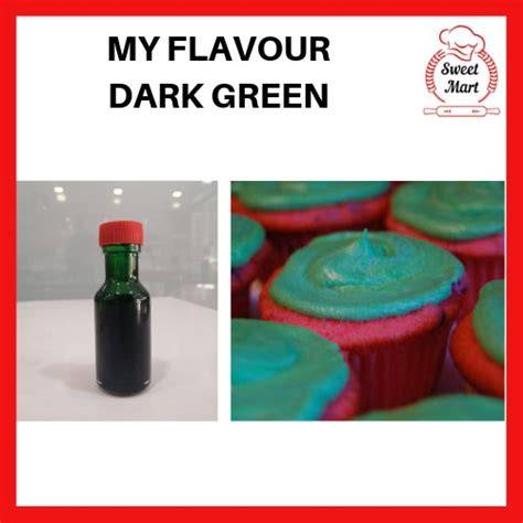 how to make dark green food colouring