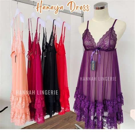 Jual L Xl Xxl Premium Halus Hannah Lingerie Sexy Original Baju Tidur Seksi Transparan Hot