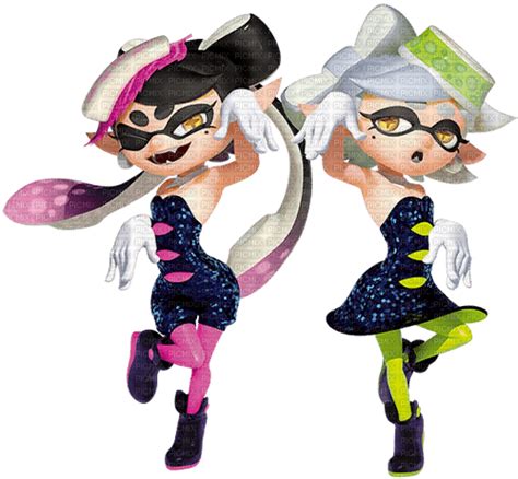 Splatoon ★ Squid Sisters Nintendo Splatoon Inkling Cute Green Pink Marie Callie