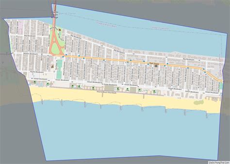 Map of Atlantic Beach village, New York - Thong Thai Real