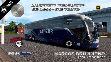 Lançamento HR SKINS Santur Skin em 8K Marcopolo Paradiso G8 1200