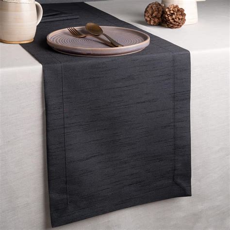 Amazon D Moksha Homes Black Table Runner 14 X 36 Inch Vegan Silk