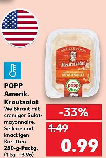 Popp Amerik Krautsalat Angebot Bei Kaufland Prospekte De