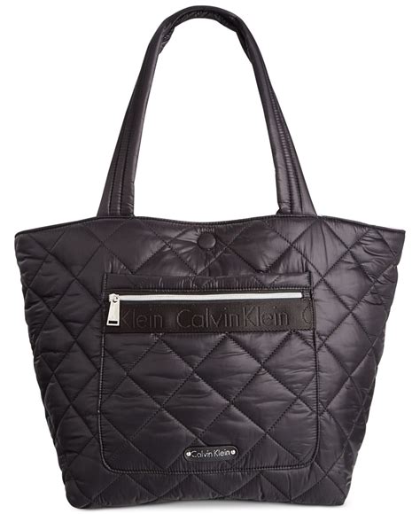 Calvin Klein Cire Nylon Quilted Reversible Large Tote In Blue Dark Indigopurple Tension Lyst