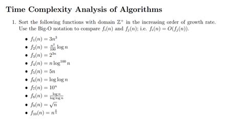 Solved Time Complexity Analysis Of Algorithms 0 0 N 1