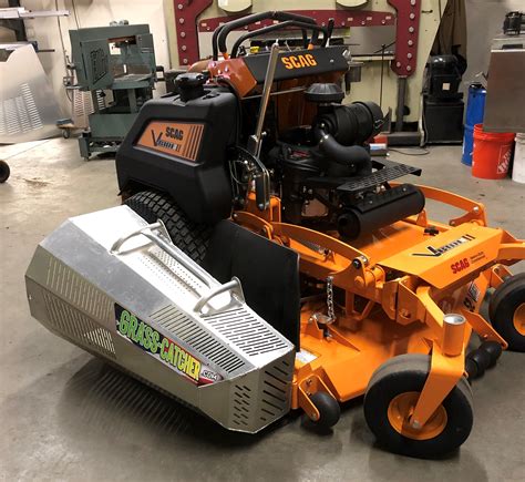 scag aluminum grass catcher   metal works llc