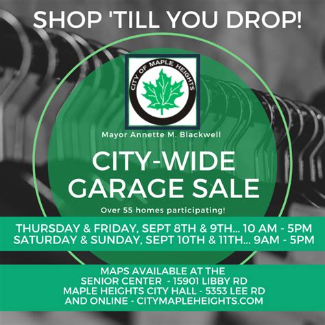 2022 Annual City Wide Garage Sale City Of Maple Heights