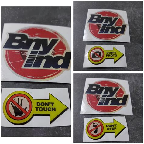 jual sticker emblem dont touch dont photo dont step timbul shopee