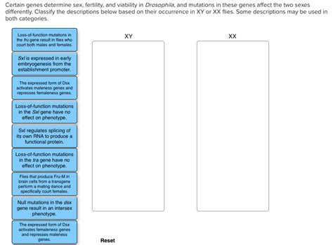 Solved Certain Genes Determine Sex Fertility And Viability Chegg